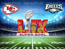 Load image into Gallery viewer, Super Bowl  59  Kansas City Chiefs vs  Philadelphia Eagles Edible Cake Topper