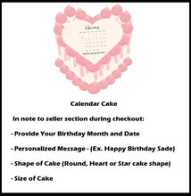 Load image into Gallery viewer, Calendar Cake Edible Cake Topper Image Decoration