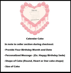 Calendar Cake Edible Cake Topper Image Decoration