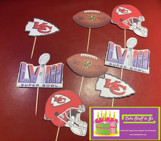 Super Bowl  58  Kansas City Chiefs  Cupcake Topper