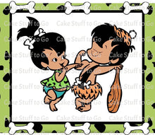 Load image into Gallery viewer, Pebbles and BamBam Edible Cake Topper Image Decoration
