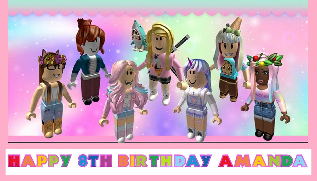 Roblox Girls Cake Topper - Maria's Parties - Party Supplies Balloons and  Gifts
