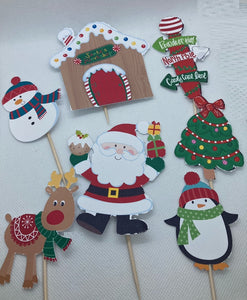 Christmas Scene  Cake Topper Decorations