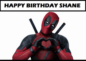 Deadpool Edible Cake Topper Image